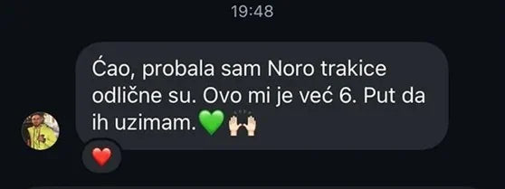 Poruka kupca: probala sam Noro trakice, odlične su, ovo mi je već 6. put da ih uzimam